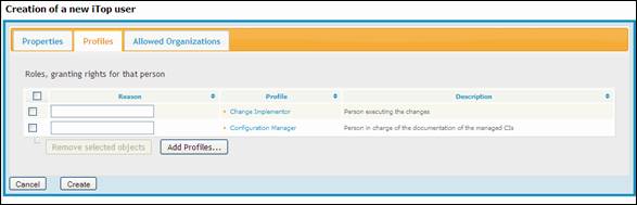 Editing an account's profiles