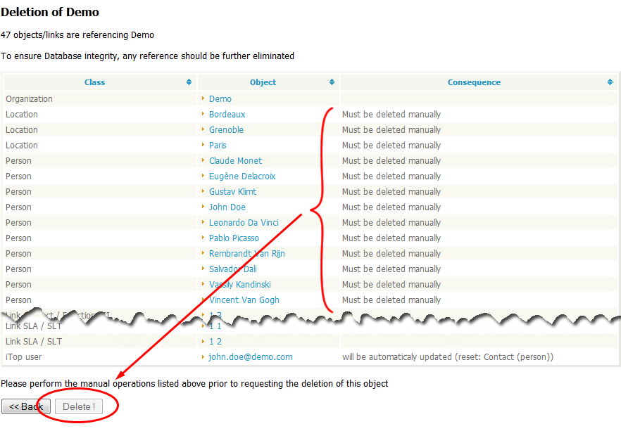 Object Deletion Disabled