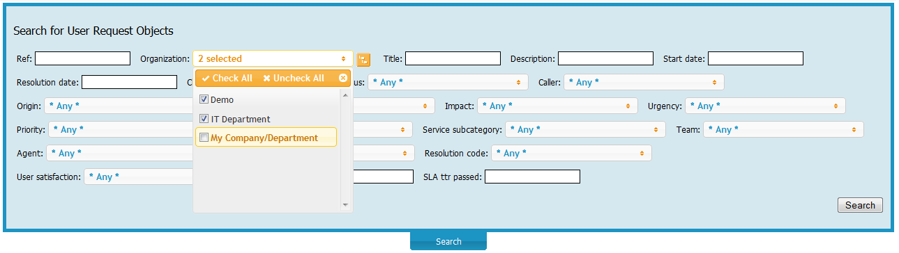 A search form