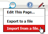 Importing a dashboard