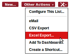 Toolkit operation: Excel Export