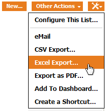 Excel Export