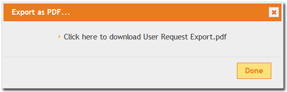 PDF Export complete
