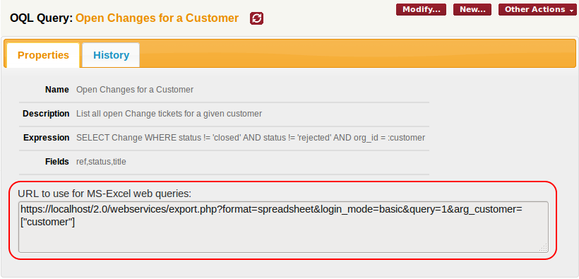 URL to run a stored query 