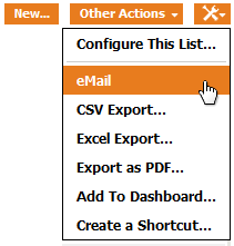 Toolkit operation: eMail