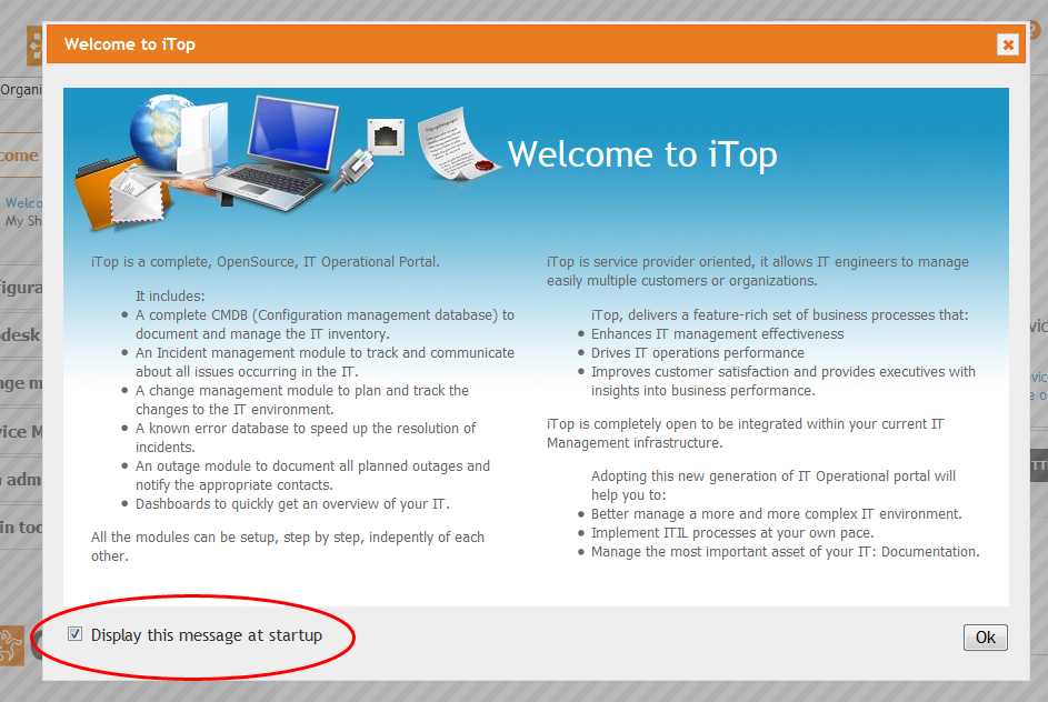 Welcome Dialog