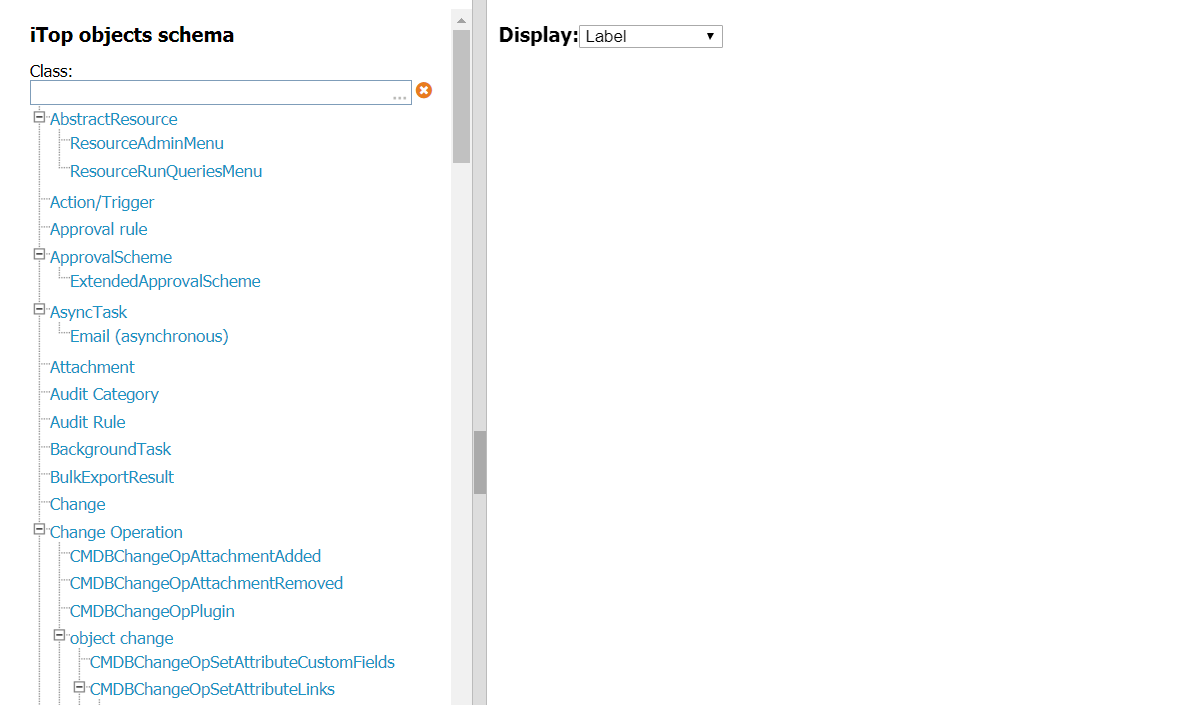 iTop Data Model viewer structure