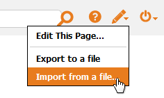 Importing a dashboard