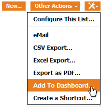 Toolkit operation: Add To Dashboard