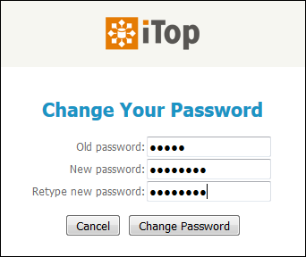 Change Password dialog