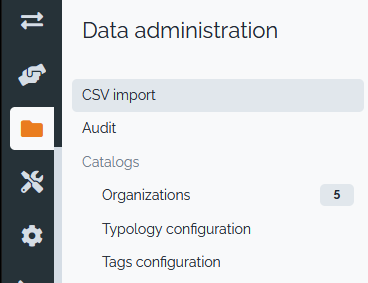 CSV Import Menu Item