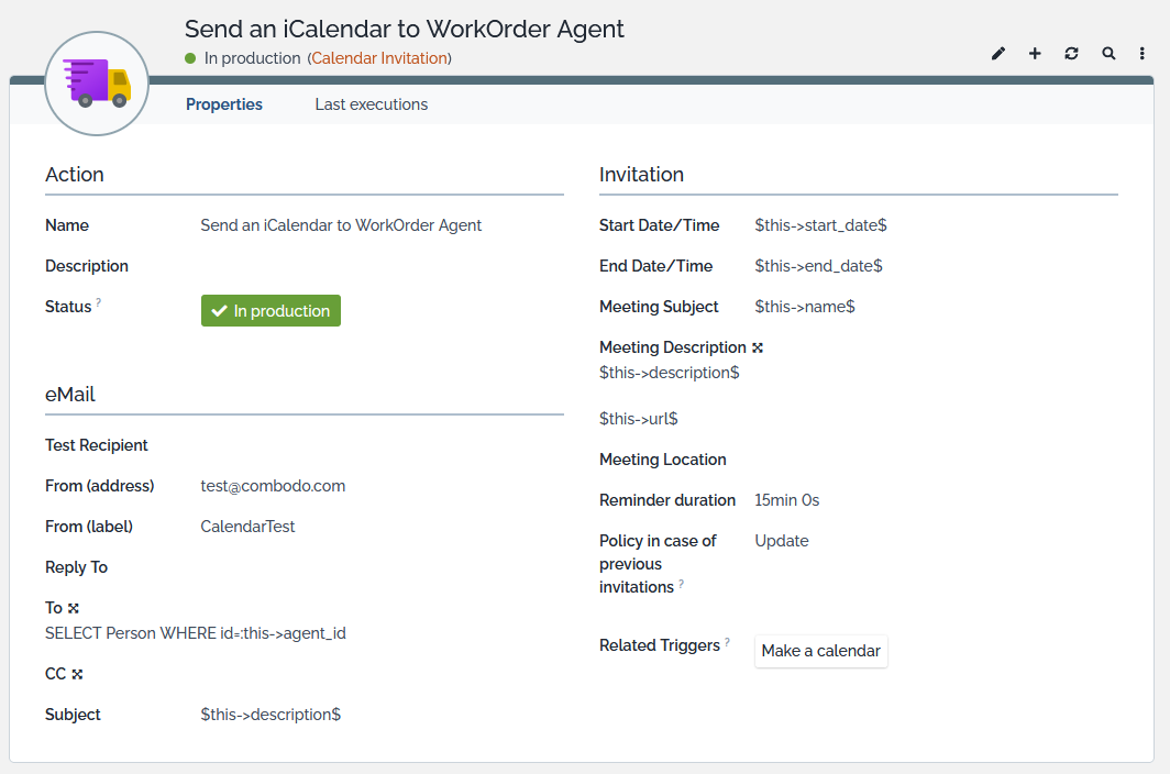 New Calendar Invitation