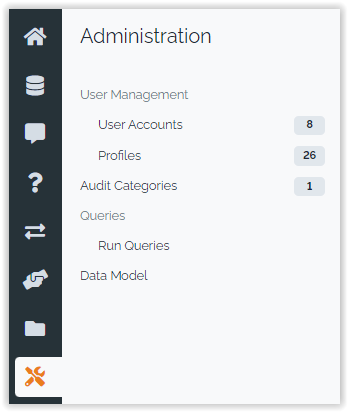 Admin tools delegation Administration menu for User and Audit manager 