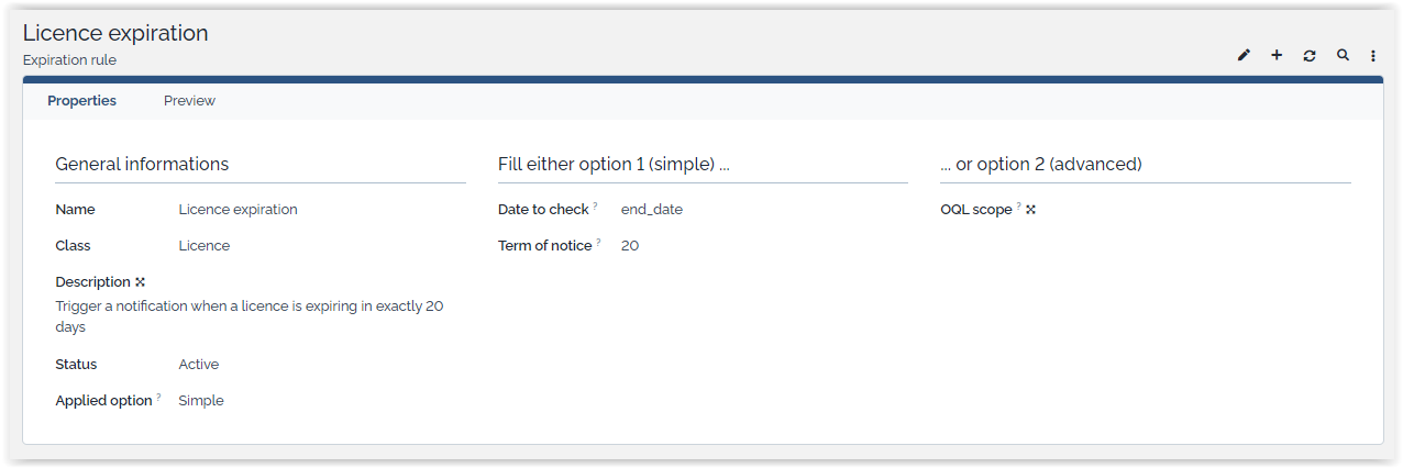  Notify on expiration simple rule