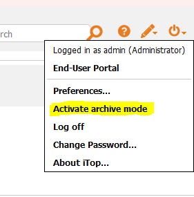 Activate archive mode