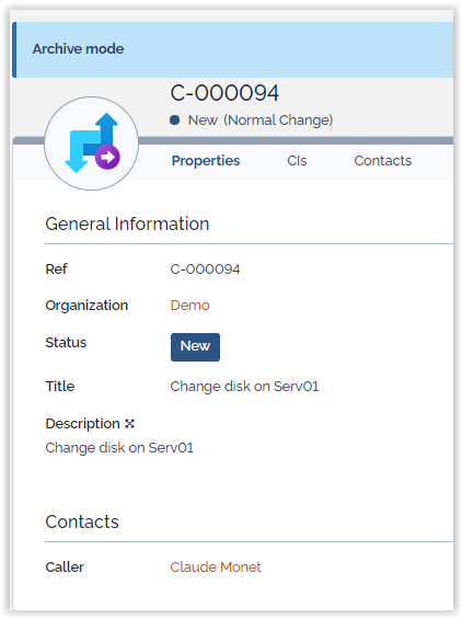 External Key to an archived object in archived mode