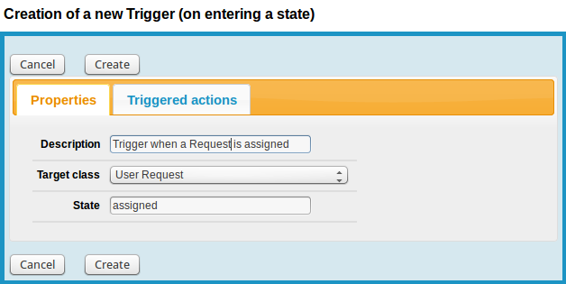 Fill the form to create the Trigger