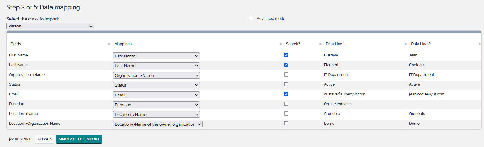 Data mapping with fix Data mapping with fix